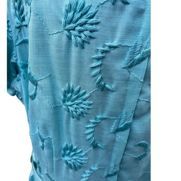 1960s Vintage Amy Vanderbilt by Bristol Dress, Mint/Aqua Size 10/12 Large - Picture 6 of 8